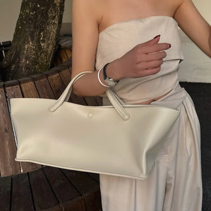 Women's Canvas Leather Totes Handbag Commuting Shoulder Crossbody Armpit Bag Leisure Versatile Casual Chic Stylish Clutch