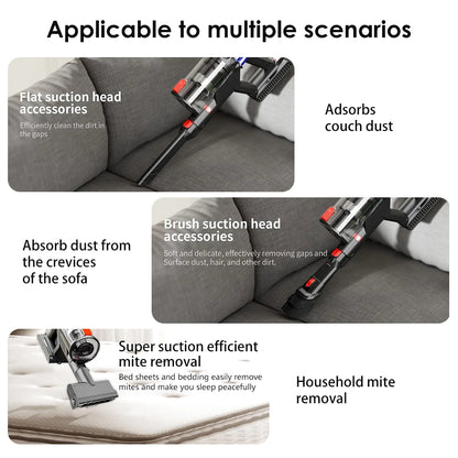 COTIAR V22 650W 55000PA Suction Power Cordless Vacuum Cleaner Handheld Home Appliance Portable Vacuum Cleaner Removable Battery