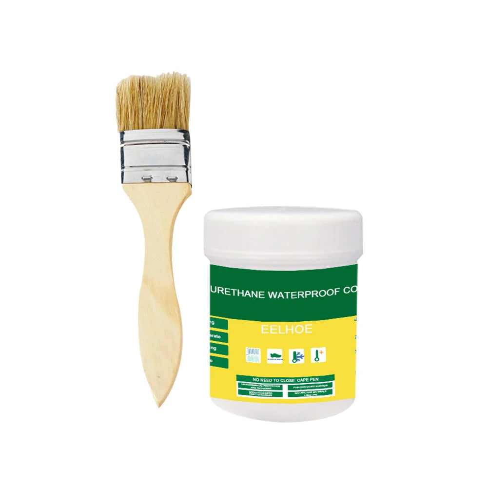 1-3Pcs Transparent Waterproof Agent With Brush Coating Sealant Agent 30/100/300g Polyurethane Glue For Home For Roof Bathroom