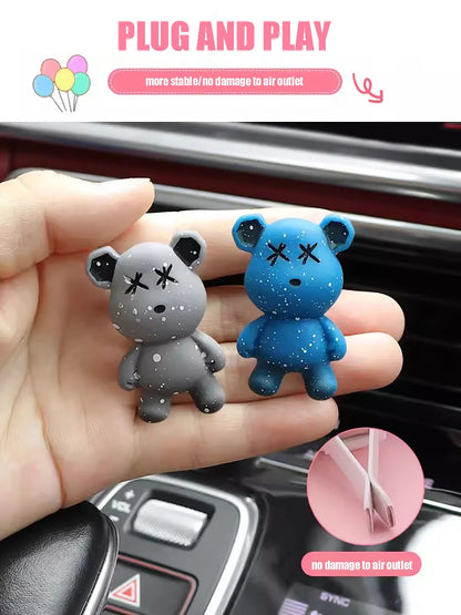 Bear Car Air Freshener Outlet Vent Perfume Clips Fragrance Conditioning Aromatherapy Perfume Clip Car Interior Decoration