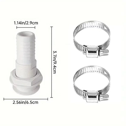 Bilge Pump Hose, 1-1/8 Inch Dia Bilge Pump Installation Kit, 6.5 FT Premium Quality Kink-free Flexible PVC Hose, 2 Stainless Ste