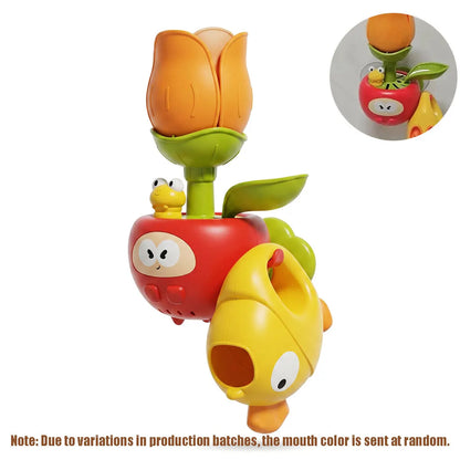 Cute Sprinkler Flower Bath Toy for Toddlers, Interactive Watering Flowering Toy Water Play Water with Suction Cup in Bathtub