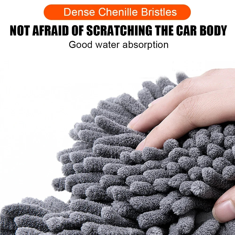 Car Mop Washer Foam Wash Chenille Brush Windscreen Roof Window Cleaning Maintenance Stretching Handle Set Auto Care Accessories