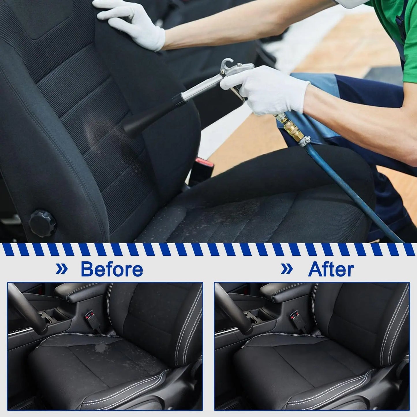 Car Cleaning Gun, High Pressure Air Blow Gun, High-Pressure 1/4 Inch Dry Blow Cleaning Tool, Uncharged Interior Spraying Washer