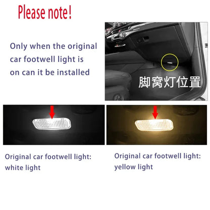For Volkswagen VW Touareg Tiguan Passat Transporter Arteon Sharan EOS Jetta Scirocco Car Footwell Light Kit Interior Accessories