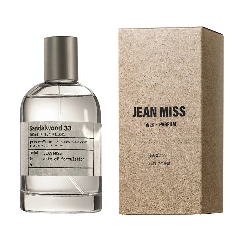 Classic Unisex Perfume Natural Fresh Sandalwood Fragrance Long Lasting Eau De Toilette Elegant Women Man Body Spray 100ml