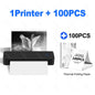 Mini Portable A4 Thermal Printer Bluetooth-compatible Photo PDF Printing Machine Folded Rolls Paper for Office Home Travel