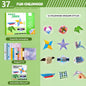 36 Sheets Kids Paper Airplane Origami Kit STEM Educational DIY Craft Toy Set Fun Parent-Child Activity Birthday Party Favor Gift