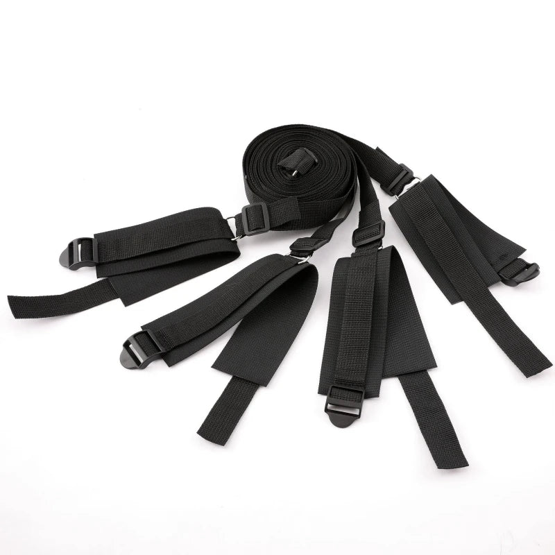 Bed Bondage Restraint Set Adjustable Wrist Ankle Cuffs Comfortable Couples Handcuffs Adult Sex SM Game Lover Intimate Play Kit