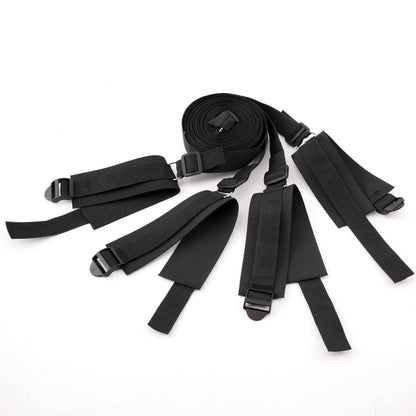 Bed Bondage Restraint Set Adjustable Wrist Ankle Cuffs Comfortable Couples Handcuffs Adult Sex SM Game Lover Intimate Play Kit