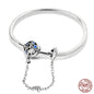 Bracelet Silver 925 Original 17-20CM Star Moon Sun Four Leaf Clover Green Zircon Bracelets Fit DIY Charms Birthday Jewelry Gifts