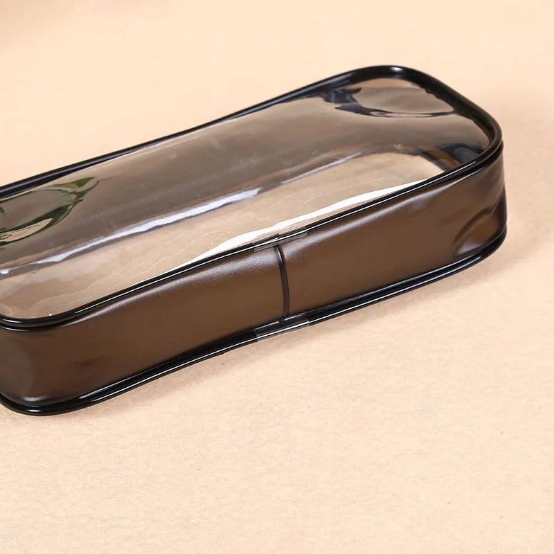 Transparent Pencil Case Zipper Simple style Pen Pouch Large Capacity Pen Bag for Students School&Office Stationary Supplies