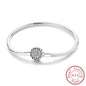 Original 925 Sterling Silver Bracelets 17-20CM Love Heart Flowers Butterfly Charms Beads Bracelet For Women Fashion Jewelry Gift