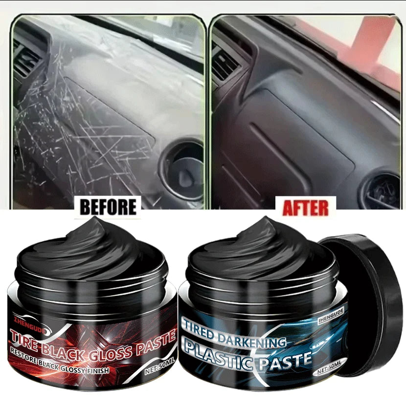 Car Interior Scratch Repair Cream Interior & Exterior Plastic Polishing Wax Black Interior and Dashboard Plastic Surface Repair