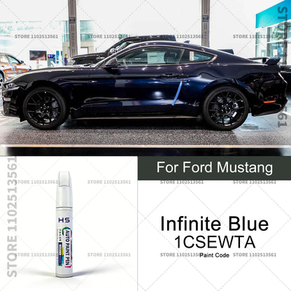 For Ford Mustang White Black Red Orange Blue Yellow Gray Car Paint Repair Pen Touch Up Scratch Remover DIY Auto Accessories
