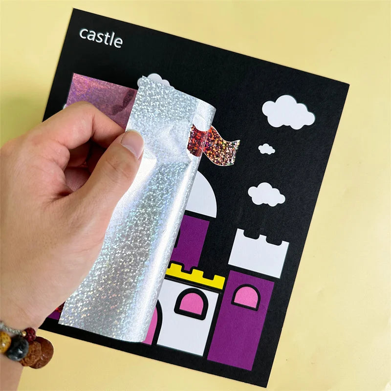 12Pcs DIY Cartoon Magic Transfer Painting Crafts for Kid Crafts Creative Drawing Educational Learning Art School Supplies