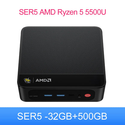 Beelink SER5 Max AMD Ryzen7 7735HS R3 3200U R5 5500U 5625U 16G RAM 500G SSDNVME Mini PC Suppor 4K Type-C Gaming Desktop Computer