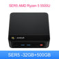 Beelink SER5 Max AMD Ryzen7 7735HS R3 3200U R5 5500U 5625U 16G RAM 500G SSDNVME Mini PC Suppor 4K Type-C Gaming Desktop Computer