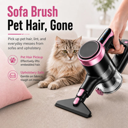 Cordless Vacuum Cleaner, 55KPa Powerful Suction, 45Mins Runtime, Self-Standing Stick Vacuum with 1.5L Dust Cup, 3 Suction Modes for Home Floor,Pet Hair and Carpet