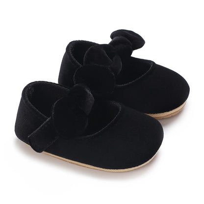 2025Black Fashion Newborn Party Princess Shoes  Boys And Girls' First Step Walking Shoes Rubber Soled Anti Slip Baby Shoes 0-18M