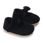 2025Black Fashion Newborn Party Princess Shoes  Boys And Girls' First Step Walking Shoes Rubber Soled Anti Slip Baby Shoes 0-18M