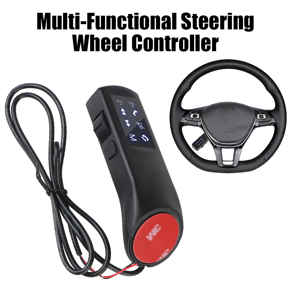 Wireless Control For Music Phone DVD Navigation Car Steering Wheel Buttons Universal 12V 8 Keys Remote Controller