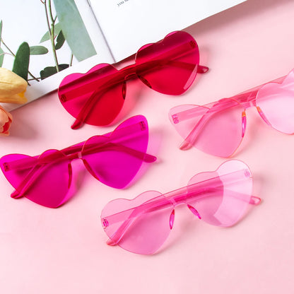 6/8/10/12pcs Wedding Bridal Shower Sunglasses Pink Red Heart Glasses Bride To Be Bridesmaid Gifts Bachelorette Hen Party Decors