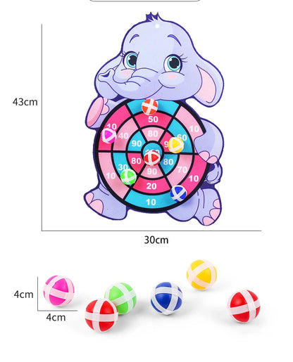 Animals Dart Board Games for Kids Montessori Target Sports Game Toys with 2 Sticky Balls Educational Games for Children Boy Girl
