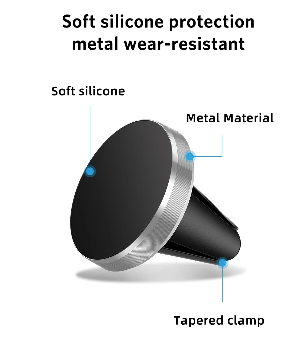 Magnetic Car Mobile Phone Holder Air Vent Clip Smart Phone Stand Mini Magnetic Car GPS Bracket For iPhone Huawei Xiaomi Realme