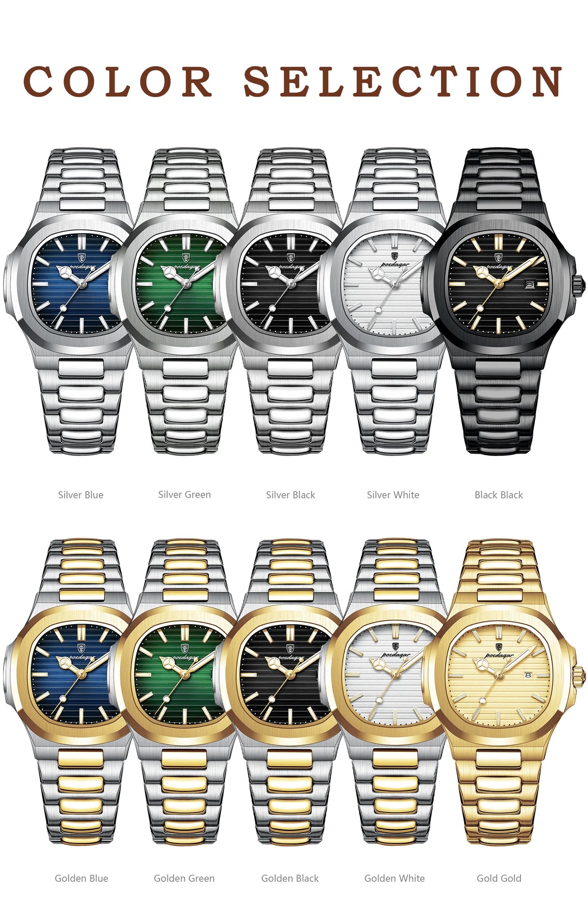 POEDAGAR Top Exquisite Women's Wristwatch Waterproof Luminous Date Fashion Ladies Watches Stainless Steel Quartz Watch For Woman