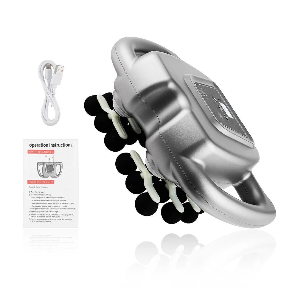 42-Heads Fascia Gun High-Frequency Vibration Body Massage Gun Back and Waist Massager Neck Shoulder Massager Muscle masajeador