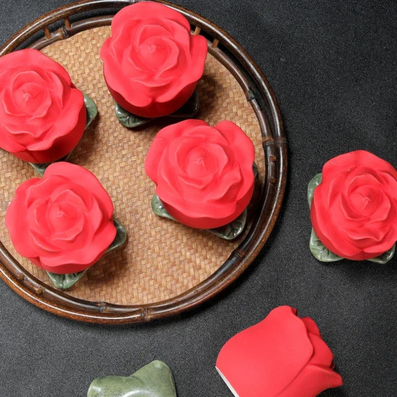 Ceramic Ash Urn Mini Funeral Box Small Pet Cremation Ashes Urns Animal Rose Flower Container Puppy Deceased Pet Cats Memorial