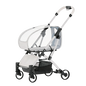Clear View Foldable Portable Pet Stroller Button Closure Breathable Lightweight Travel Cart Transparent Window For Cats Dogs