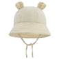 Baby Cotton Sun Hat New Children Outdoor Rabbit Ear Beach Caps Boy Girl Print Panama Hat Unisex Beach Bucket Hat For 3-12 Months