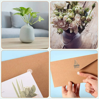 100pcs 1cm Adhesive Double Sided Tape Stickers Removable Round Sticky Tack No Trace Small Stickers for Festival Decoration