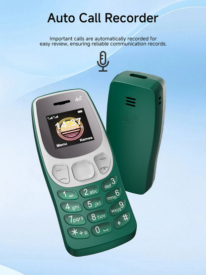 SERVO BM80 LTE Super Small Mobile Phone 4G Network Auto Call Record Speed Dial Blacklist Dual SIM Standby Mini Feature Cellphone