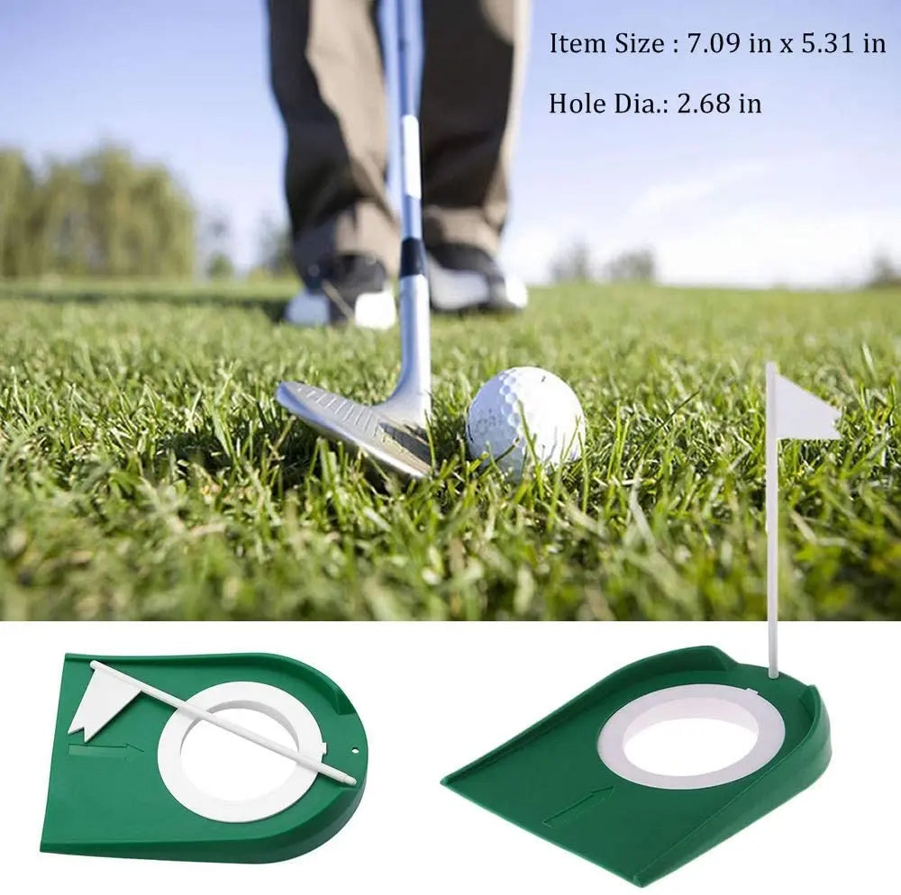 Indoor Golf Putting Trainer With Hole Flag Putter Green Practice Aid Home Yard Outdoor Training Aid Adjustable Hole