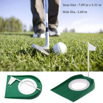 Indoor Golf Putting Trainer With Hole Flag Putter Green Practice Aid Home Yard Outdoor Training Aid Adjustable Hole