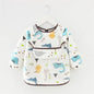Newborn Baby Bibs Blouse Waterproof Long-sleeved Reverse Dressing Infant Eating Clothes Apron Bib Protective Clothing 0-2Years