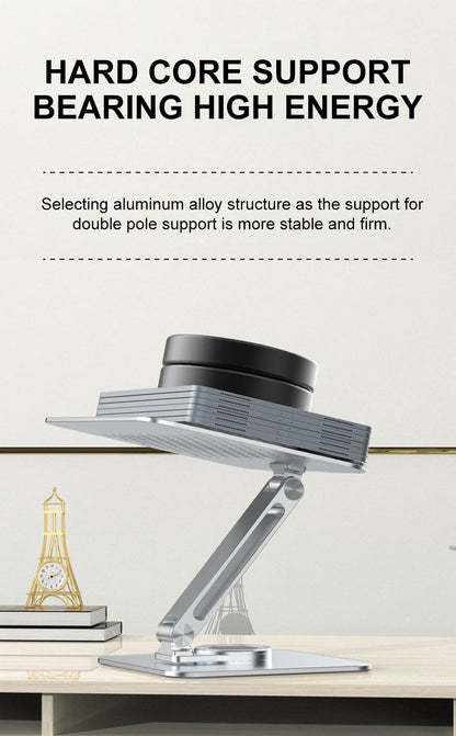 360° Rotatable Stand Metal Aluminum For Laptop Holder Adjustable Anti-Slip Silicone Base Stability for Tablet ﻿Portable Monitor