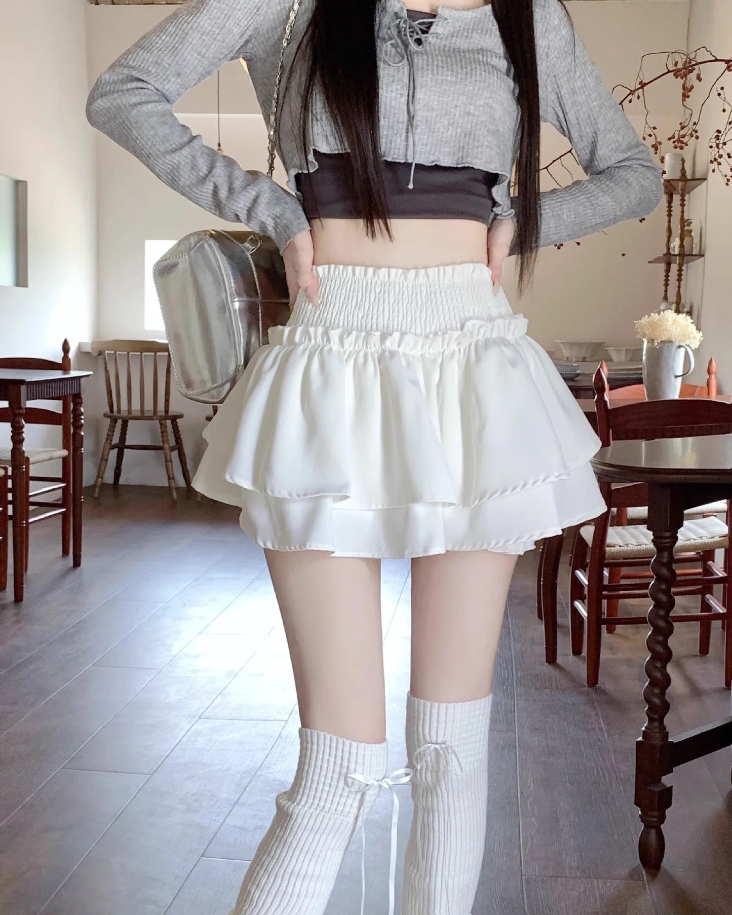 Women‘s High Waist Ballet Cake Skirt 2026 Spring Summer Slimming Short A Line Fluffy Mini Pants Style
