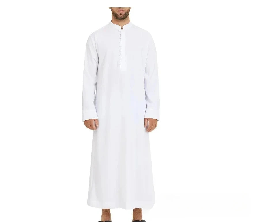 Men's2026 Loose Standing Collar Muslim Robes New Ethnic Round Collar Hui Robes Arab Middle East Men's Clothing Men Vintage Top