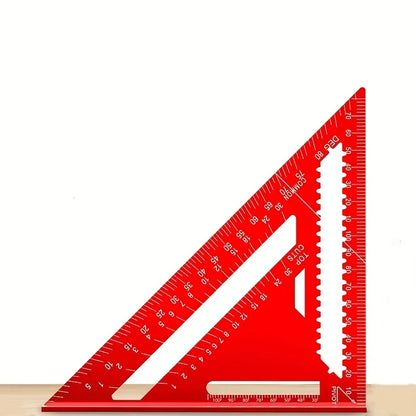 7/12 Inch Precision Aluminum Woodworking Angle Ruler with Serrated Edges, Suitable for Precision Measurement
