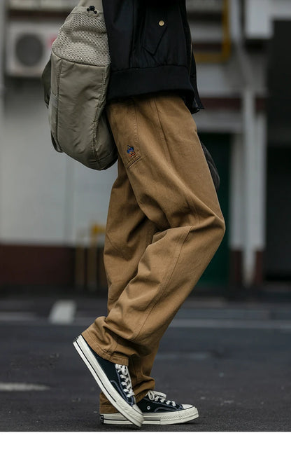 Japanese Streetwear High Quality Cargo Pants For Men Clothing Harajuku Casual Straight-Leg Trousers Korean Fashion Baggy Pants