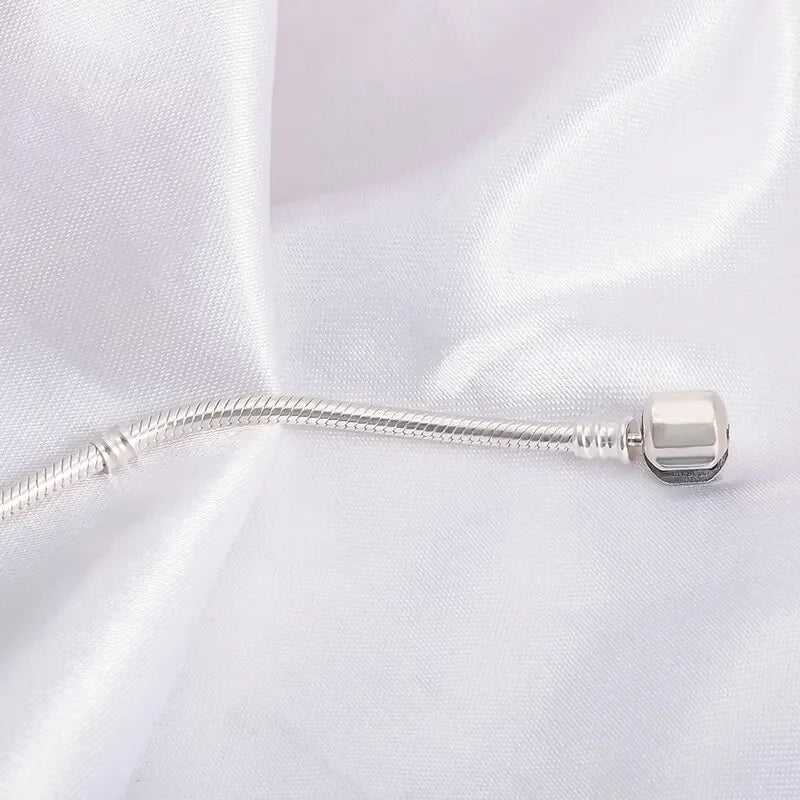 Handmade Original Fine Jewelry 925 Silver Charm Bracelet Soft Smooth Snake Bone Bracelets for Women