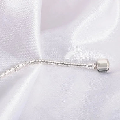 Handmade Original Fine Jewelry 925 Silver Charm Bracelet Soft Smooth Snake Bone Bracelets for Women