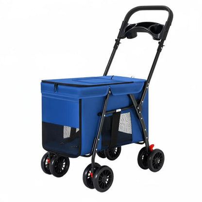 Dog Stroller Foldable Lightweight Sturdy Oxford Material for Travel