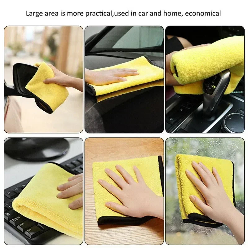 Microfiber Cleaning Towel Car Wash Cloth Professional Detailing Drying Towel Soft Absorbent Microfiber Car Cleaning Accessories