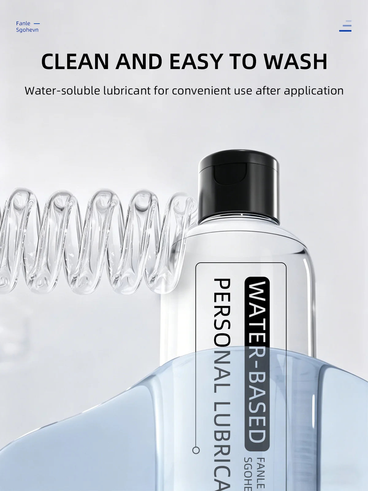 Water-Based Lubricant Safe Vaginal Anal, Wash-Free Lube for Couples, Adult Erotic Tools Compatible Condoms Toys