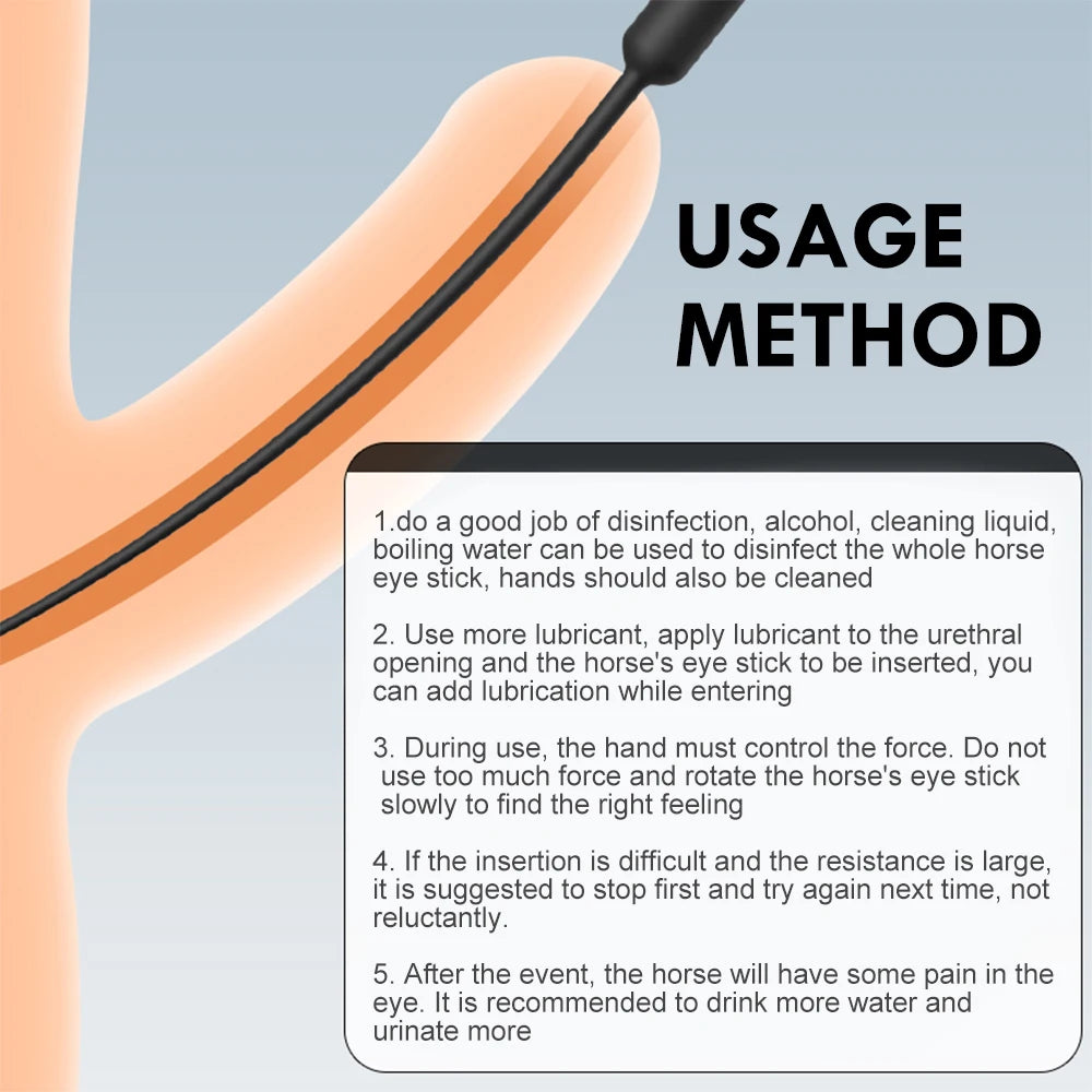 10 Frequency Urethral Vibrator Catheter Penis Plug Sex Toy for Men Vibrating Urethral Plug Penis Insertion Urethra Sound Dilator